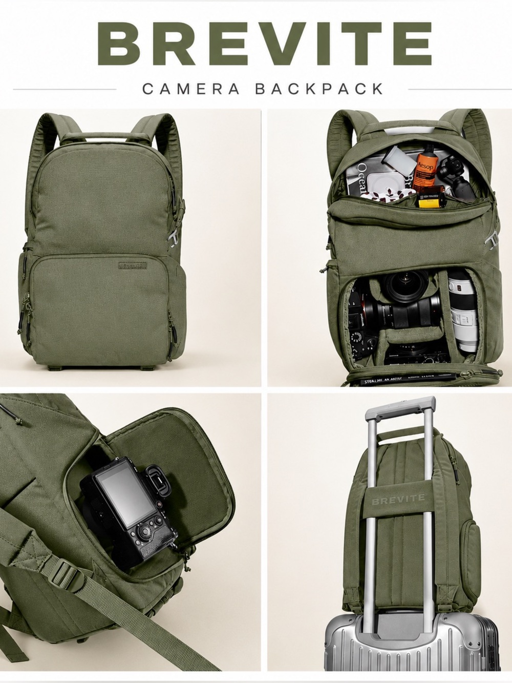 BREVITE Jumper Compact Camera Backpack NWT